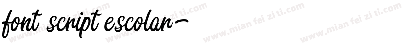 font script escolar字体转换